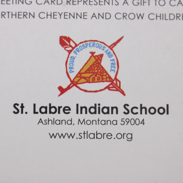 Lot of 5 St. Labre Indian School Slimline Christmas Cards