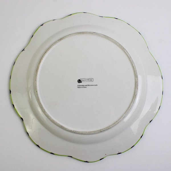 Hausenware Red Poppies Hand-Painted Dinner Plate 11"