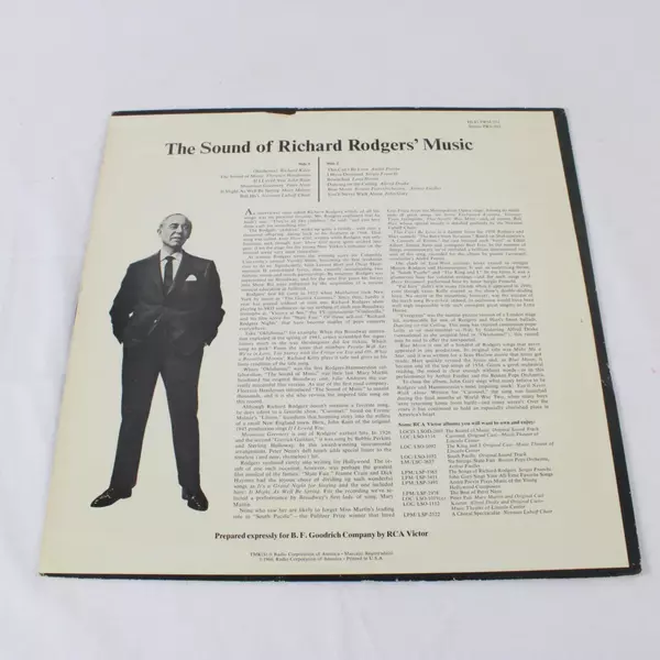 The Sound of Richard Rodgers' Music Hits From Great White Way Vinyl LP