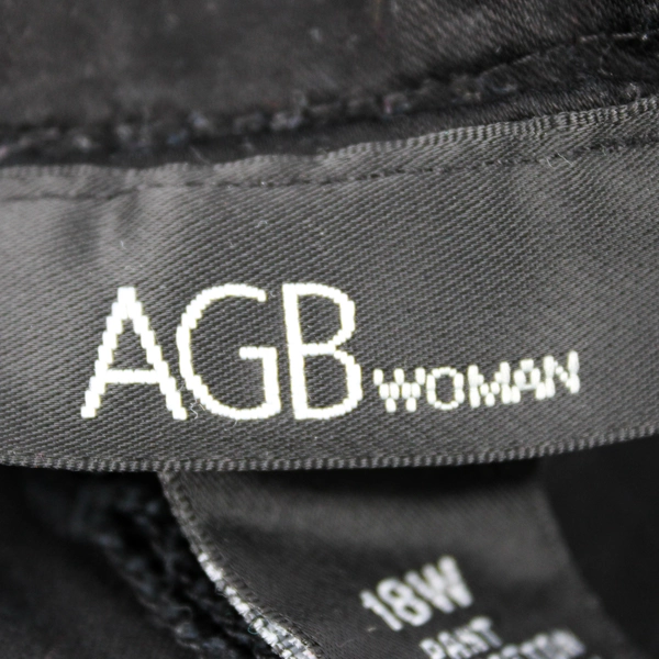 AGB Woman Black Capri Pants Women's Plus Size 18W