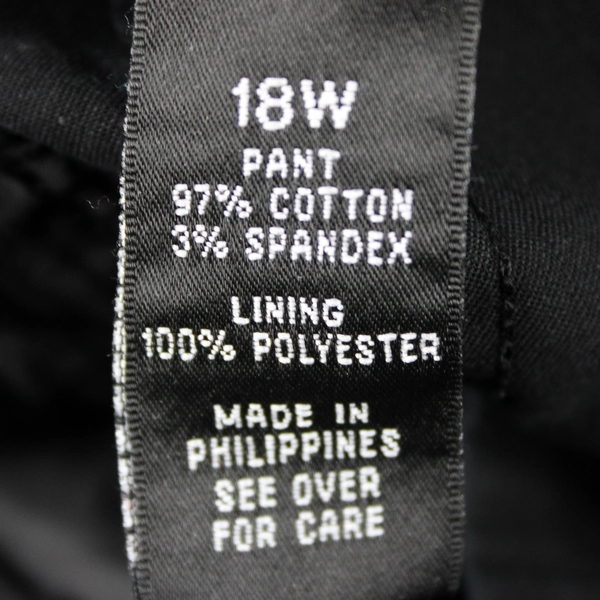 AGB Woman Black Capri Pants Women's Plus Size 18W