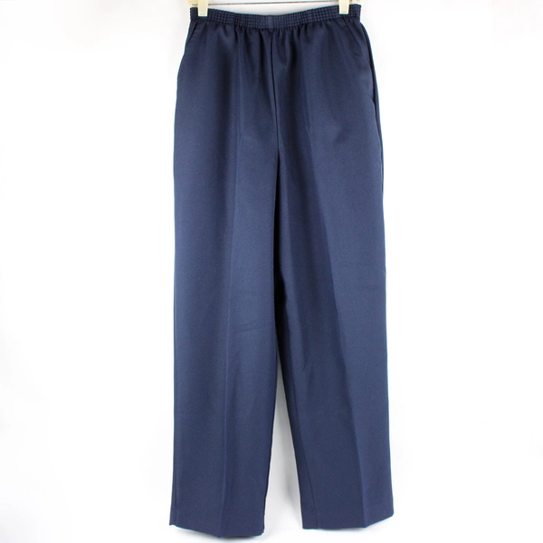 Blair Elastic Waist Pull-On Pants Women's Size 14 Navy Blue With Tummy Panel
