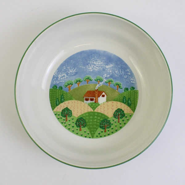 VTG Sangostone Country Cottage Coupe Cereal Bowl 6 1/2" FLAWED