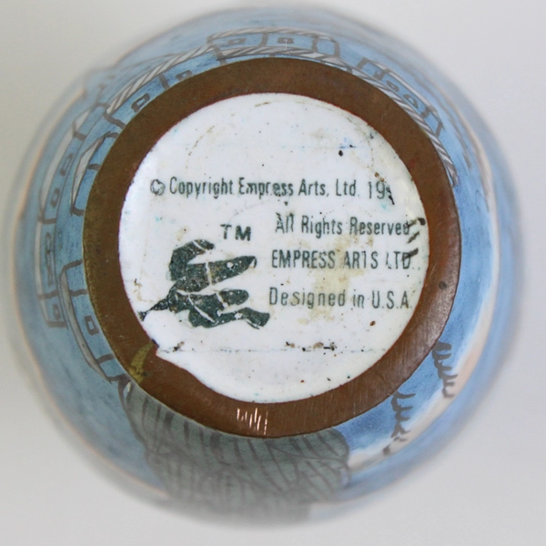 Empress Arts Hand-Painted Vincent Van Gogh Style Miniature Vase 3"