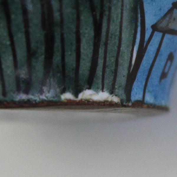 Empress Arts Hand-Painted Vincent Van Gogh Style Miniature Vase 3"