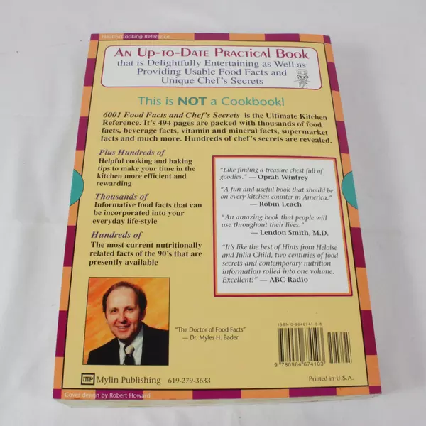 6001 Food Facts & Chef's Secrets Myles H. Bader 1995 Paperback Book
