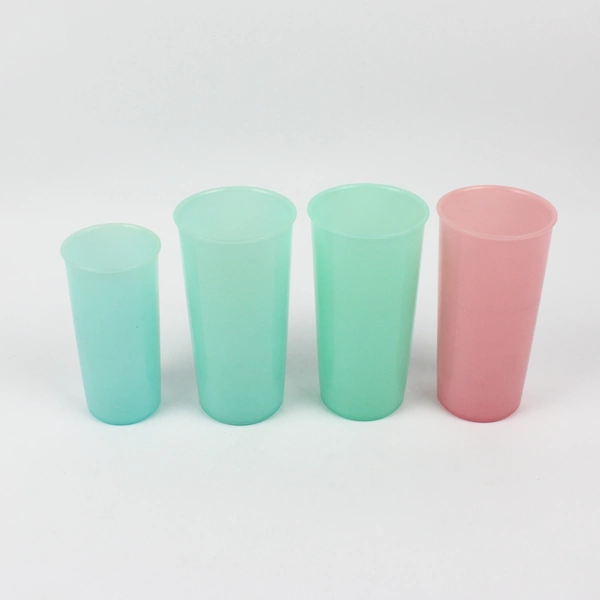 Lot of 4 Vintage Tupperware Pastel Tumbler Drinking Cups #116 #117