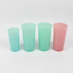 Lot of 4 Vintage Tupperware Pastel Tumbler Drinking Cups #116 #117