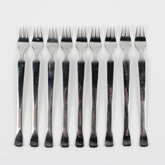 Lot of 9 Oneida Mod Cocktail Seafood Forks Stainless Steel Glossy Finish