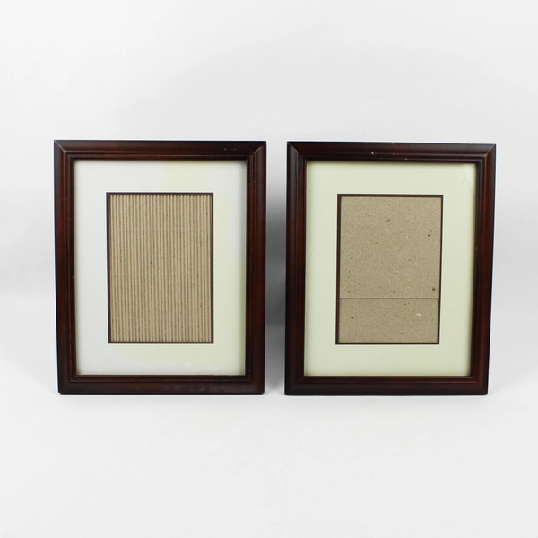 Set of 2 Espresso Brown 8" x 10" Desktop Picture Frames FLAWED