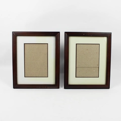 Set of 2 Espresso Brown 8" x 10" Desktop Picture Frames FLAWED