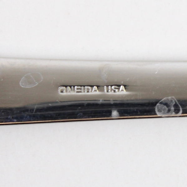 Lot of 9 Oneida Mod Salad Forks Stainless Steel Glossy Finish