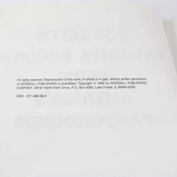 1992 Favorite Recipes from America's Campgrounds Cookbook Camping PB Vintage