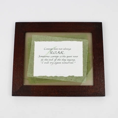 Courage Does Not Always Roar Wood Framed Quote 10.5" x 12.5"