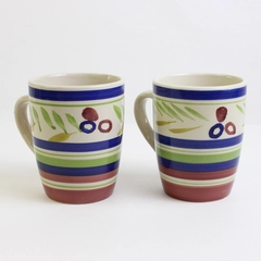 Lot of 2 Royal Norfolk Olive Pattern Coffee Tea Cups Mugs