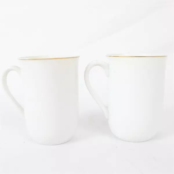 Set of 2 Norman Rockwell Mugs Party Time & Vacation's Over Collectible Cups