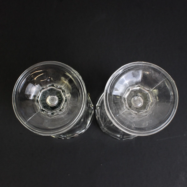 2 Anchor Hocking Glass Fountainware Clear Soda Sundae Tumblers Glasses 6 7/8"