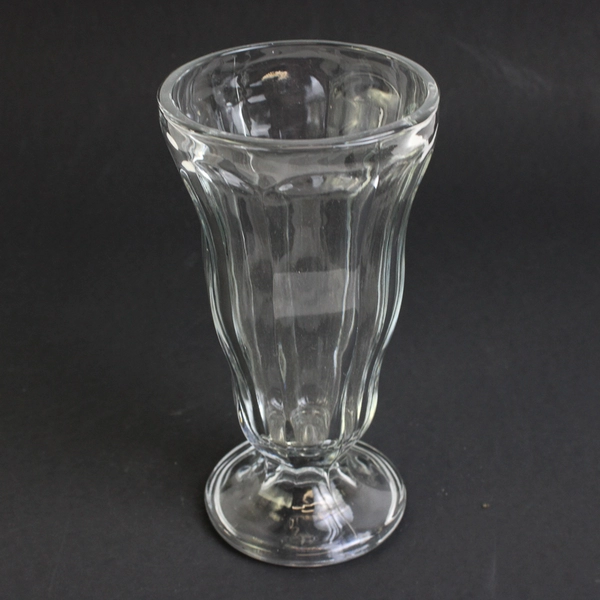 2 Anchor Hocking Glass Fountainware Clear Soda Sundae Tumblers Glasses 6 7/8"