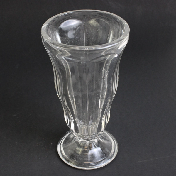 2 Anchor Hocking Glass Fountainware Clear Soda Sundae Tumblers Glasses 6 7/8"