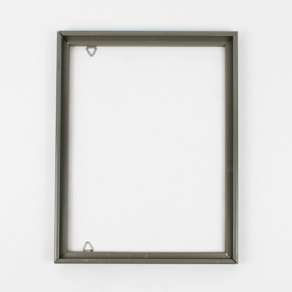 Set of 3 Vintage Gray Metal Picture Frames 10" x 13" No Glass