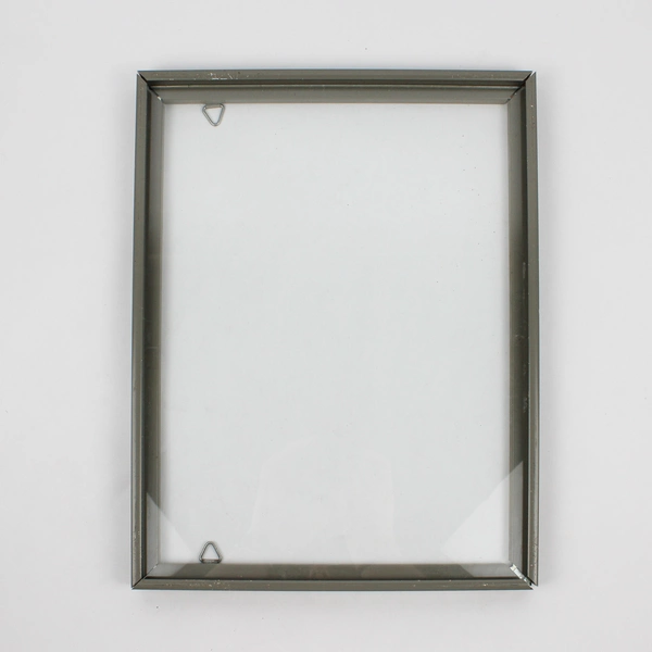 Set of 2 Vintage Gray Metal Picture Frames 10" x 13"