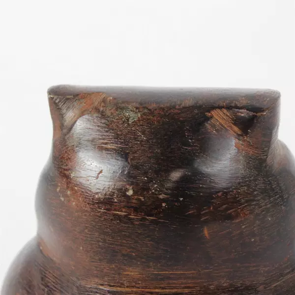 Mini Ceramic Owl Figurine Painted Wood Design 3.5 Inch Collectible Decor