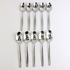 Lot Of 10 Oneida Camlynn Stainless Steel Flatware Serving Slotted Spoons