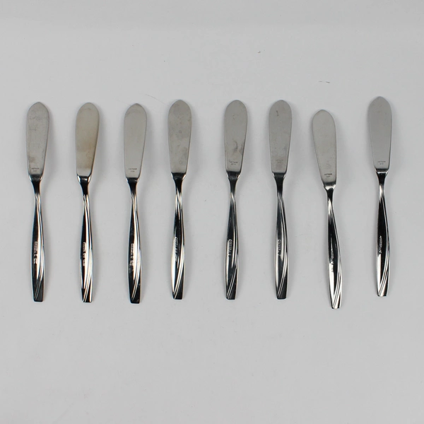 Lot Of 8 Oneida Camlynn Stainless Steel Flatware Butter Knives Glossy Finish