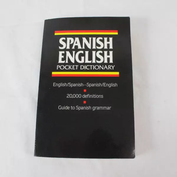 Spanish English Pocket Dictionary Webster 1981 Vintage Bilingual Reference Book