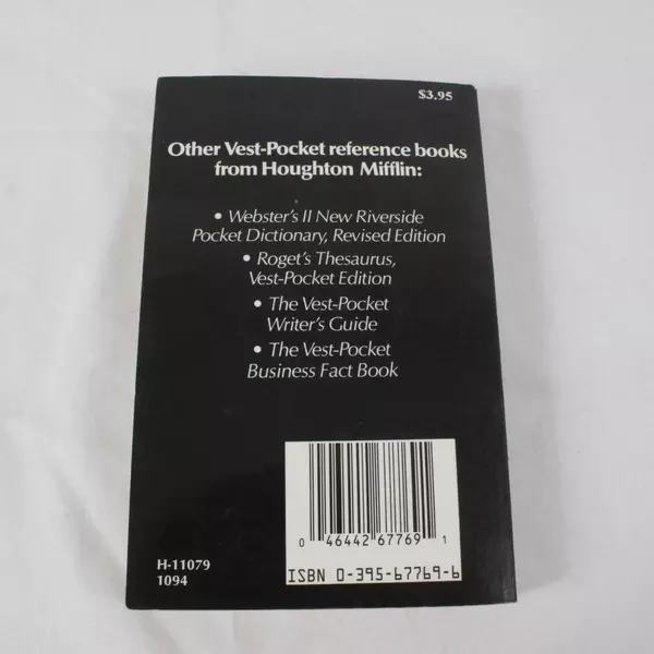 Spanish English Pocket Dictionary Webster 1981 Vintage Bilingual Reference Book