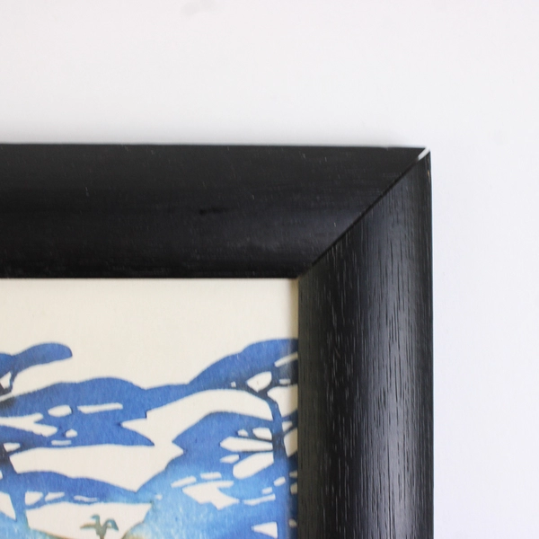 Framed 4" x 6" Multicolor Japanese Postcard Home Decor