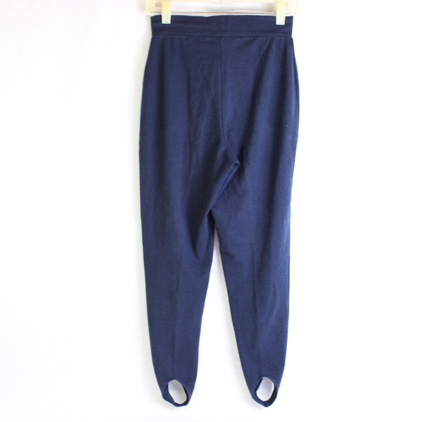 Metropolitan Women's M Petite Blue Dance Leggings with Foot Loop