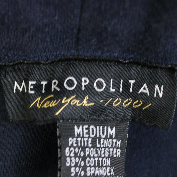 Metropolitan Women's M Petite Blue Dance Leggings with Foot Loop