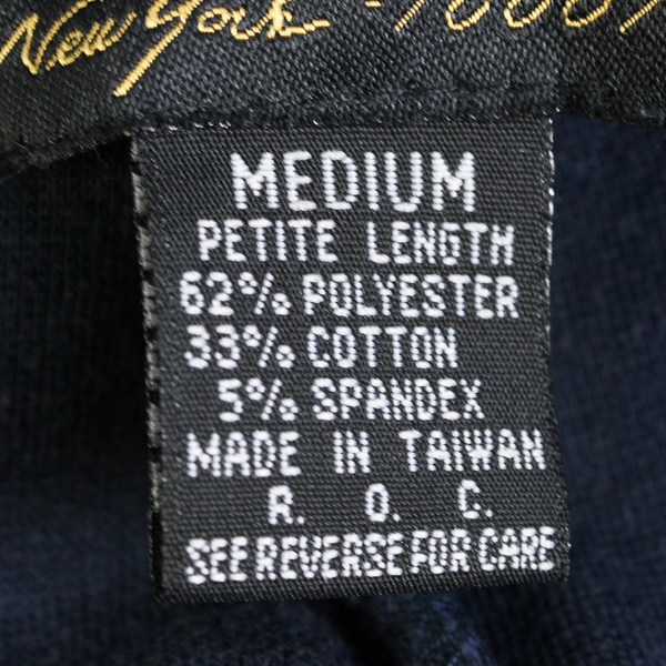 Metropolitan Women's M Petite Blue Dance Leggings with Foot Loop