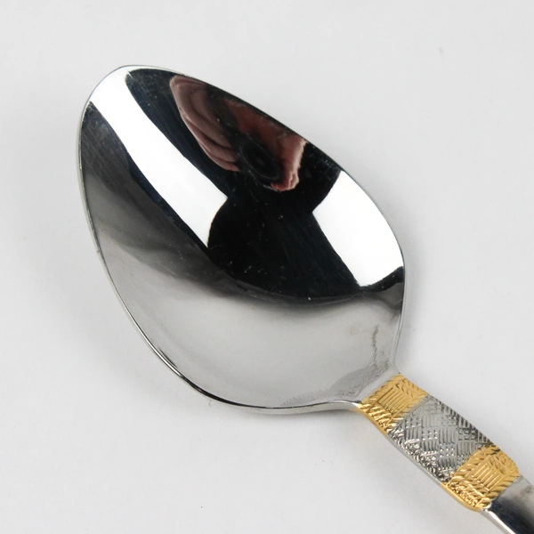 Lot of 20 Wallace Golden Corsica Soup Oval Spoons Gold Accents Glossy Finish