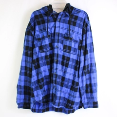 Original Use Men's XXL Blue Plaid Jacket with Removable Hood