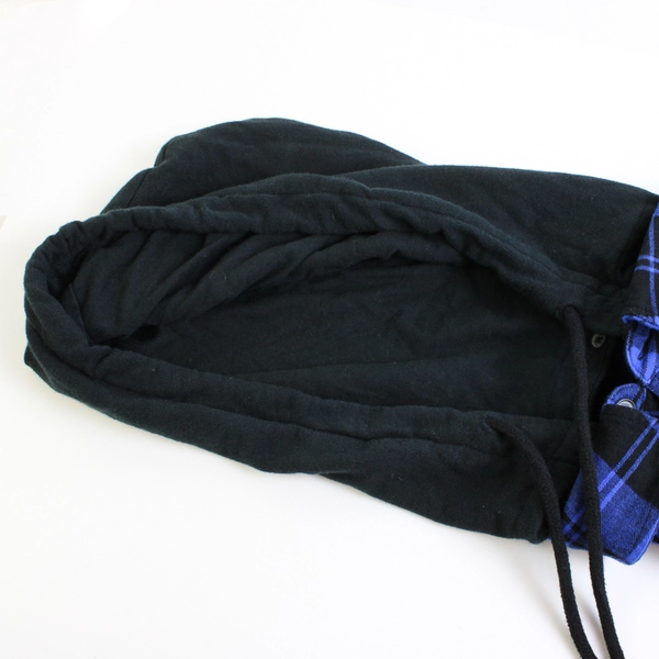 Original Use Men's XXL Blue Plaid Jacket with Removable Hood