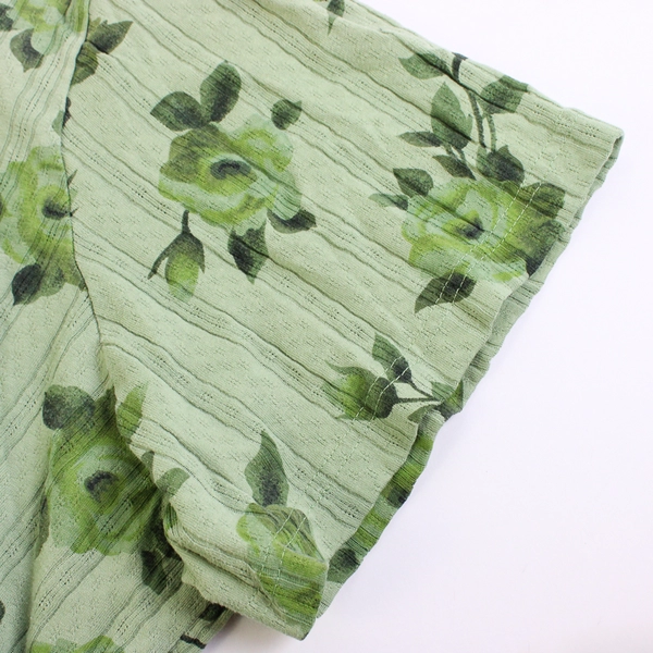 Only Necessities Women's 5X Green Floral Shirt