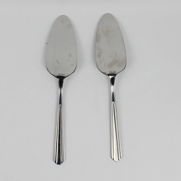 Lot of 2 Splendide Manhattan Pie Servers Stainless Steel Glossy Finish 10"