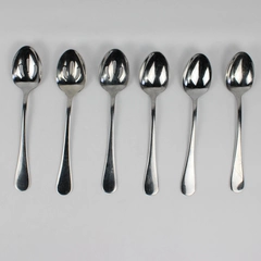 Set of 6 Splendide Cirrus Serving & Slotted Spoons Stainless Steel Glossy Finish