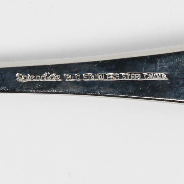 Set of 5 Splendide Cirrus Place Oval Spoons Stainless Steel Glossy Finish