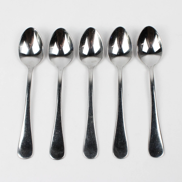 Set of 5 Splendide Cirrus Teaspoons Stainless Steel Glossy Finish