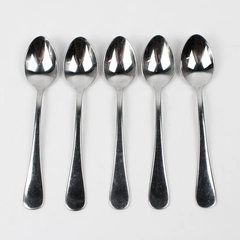 Set of 5 Splendide Cirrus Teaspoons Stainless Steel Glossy Finish