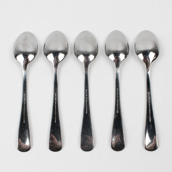 Set of 5 Splendide Cirrus Teaspoons Stainless Steel Glossy Finish