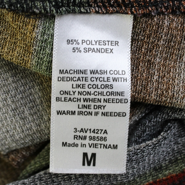 Ava James Women's M Cold Shoulder Multicolored Striped Shirt