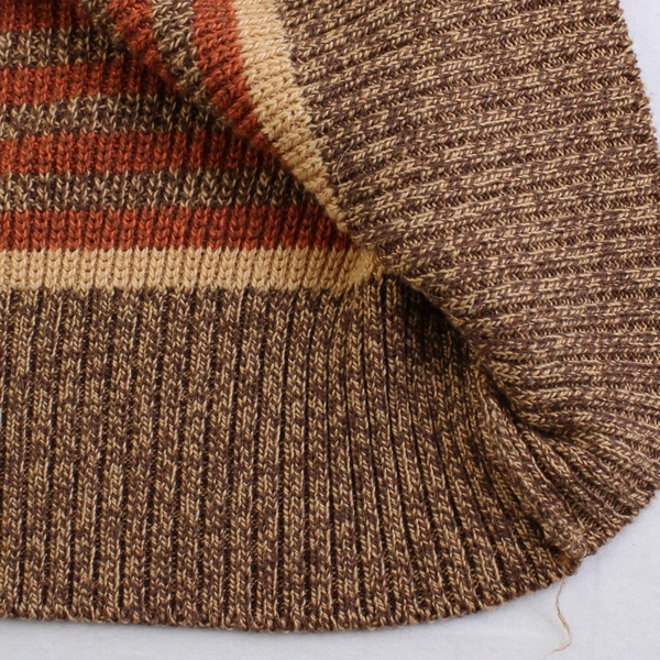prAna Women's S Orange/Brown Striped Knitted Sweater
