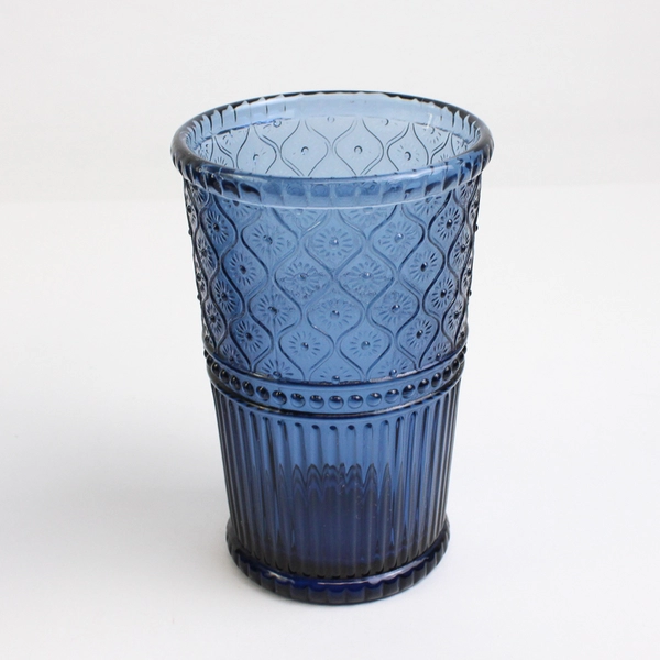 Lot of 4 Godinger Claro Highball Glasses Blue