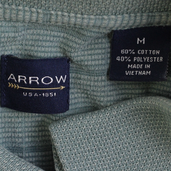 Arrow Men's M Blue Striped Polo T-Shirt