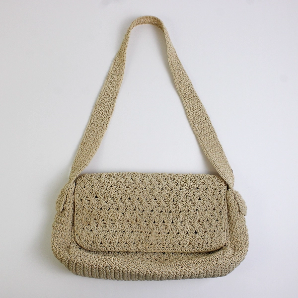 Liz Claiborne Small Beige Handbag Clutch With Shoulder Strap