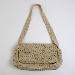 Liz Claiborne Small Beige Handbag Clutch With Shoulder Strap